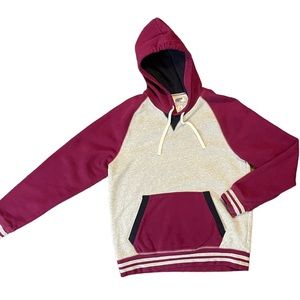 Lands End Men’s Sz Medium (38-40) Colorblock Pullover Serious Sweats Hoodie